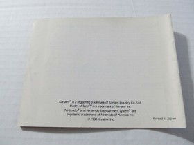 BLADES OF STEEL INSTRUCTION BOOKLET/ MANUAL (NINTENDO NES)