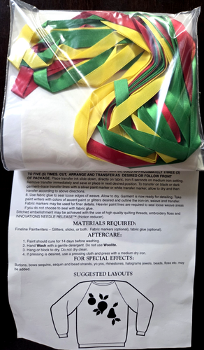 Applique and Ribbon Weave Iron On Craft Kit Christmas Wearable Art Sealed 1996 - Picture 3 of 7