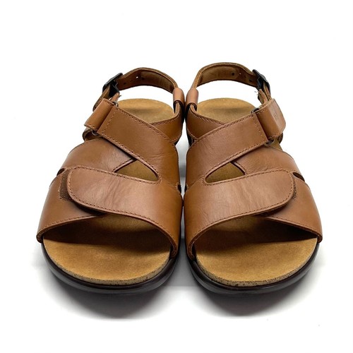 SAS Huggy Brown Leather Adjustable Strap Slingback Buckle Sandals 5.5 W Wide - Bild 4 von 13