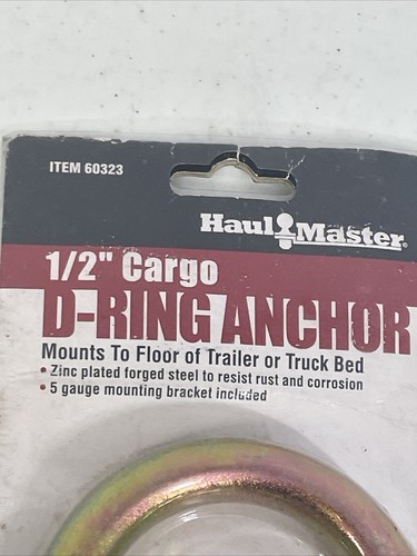 HAULMASTER 1/2” FORGED CARGO D-RING ANCHOR Part No 60323 New 1 PC - Picture 3 of 5