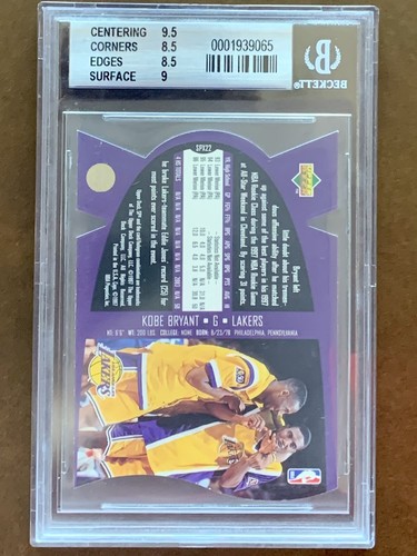 Kobe Bryant Rookie RC 1996-97 SPX #SPX-22 BGS 8.5 NM-Mint+ 9.5-9-8.5 Subs! SP - Picture 9 of 9