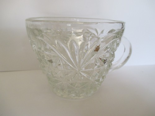 Vintage clear Glass punch bowl cup