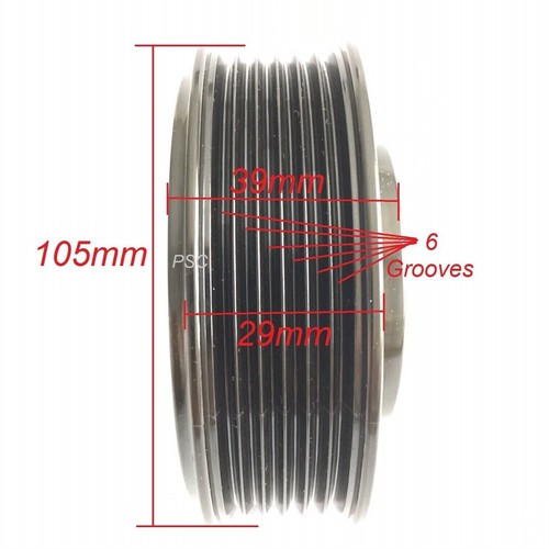 For Audi A3 A4 2004-2012 for 6SEU14C w/ Threaded Pulley AC Compressor CLUTCH KIT - Bild 2 von 10