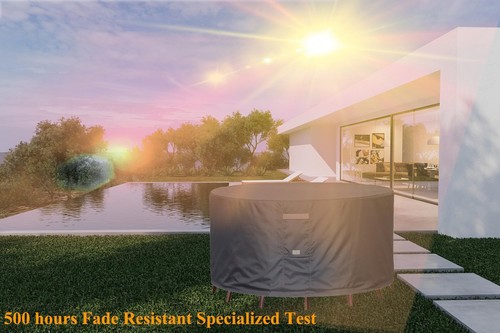 Heavy Duty Waterproof Patio Furniture Covers,Fade Resistant Round Outdoor Tab... - Picture 5 of 7