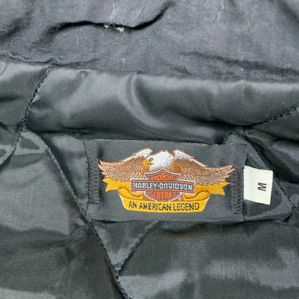 Chaqueta de bombardero Harley Davidson Owners Group vintage para hombre mediana USA HOG Foto 3 de 4