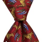 Cheetah Animal Print 100% Silk Material Ties for Men