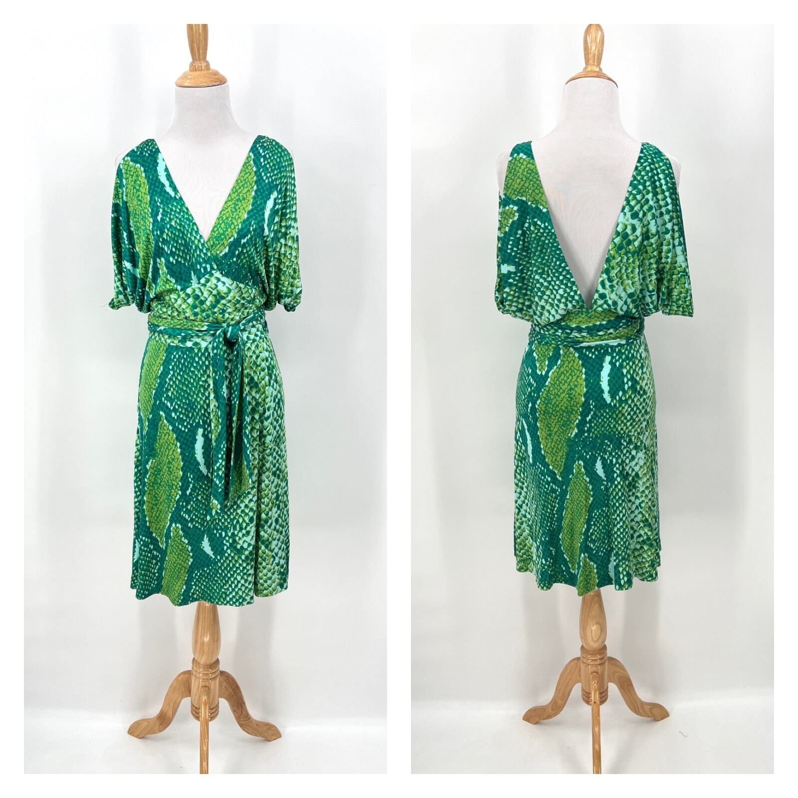 DIANE VON FURSTENBERG Suron Python Wrap Dress Wom… - image 3
