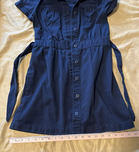 Cat and Jack School Uniform Blue Jumper Dress Girl's Size 8 - Picture 6 of 12