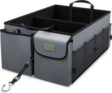 Drive Auto Products Black Car Trunk Adjustable Straps Foldable Storage Organizer