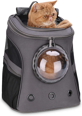 Lollimeow Large Cat Backpack Carrier with Bubble,Pet Backpack for
