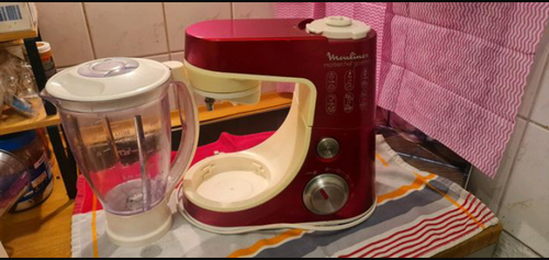 Moulinex Masterchef Gourmet Küchenmaschine Rot mit Zubehör - Imagen 4 de 5