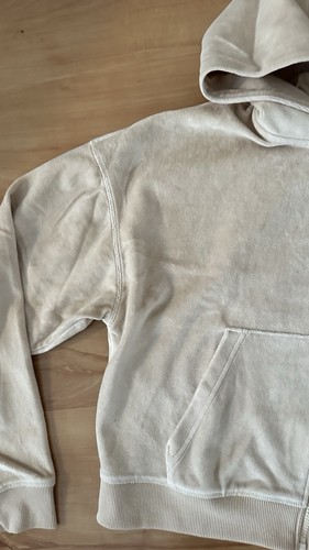 Nicki Samt Jacke Kurz Jake‘s M 38/40 Kapuze Creme Beige - Bild 4 von 5