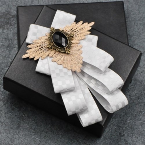 Men Crystal Satin Plaid Bowknot Bow Ties Suit Neck Decor Formal Wedding Red - Picture 9 of 14