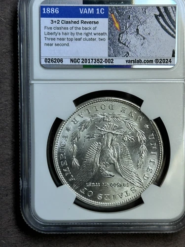 1886 P NGC MS66+ VAM 1C 3+2 Clashes Hot 50 Morgan Silver Dollar