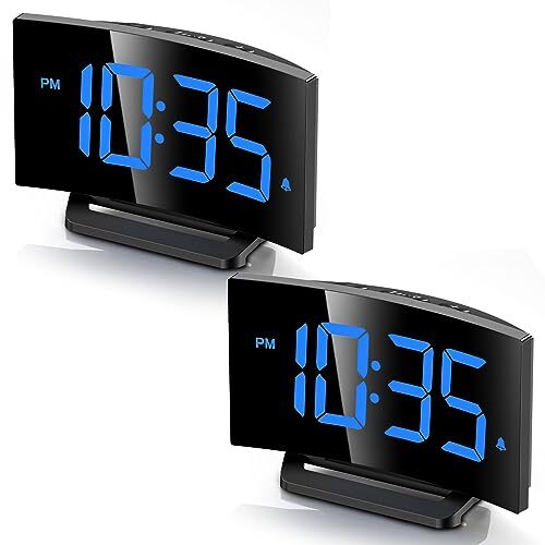 GOLOZA Digital Alarm Clock for Bedrooms with Modern Curved Assorted Colors - Picture 45 of 58