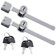 2 Pcs Sliding Glass Door Ratchet Lock Keyed Alike Drawer Display Case