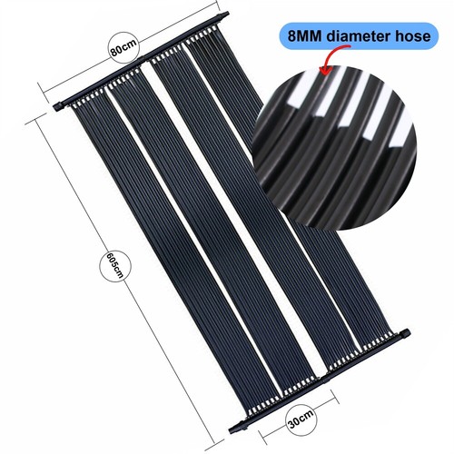 Poolheizung Solarabsorber Solarpanel Schwimmbad 2 X 605x80CM Heizung Solar - Bild 6 von 10