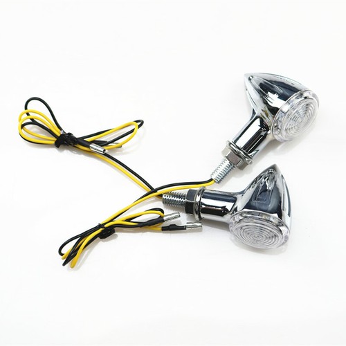 Chrome Motorbike LED Turn Signal for Honda Kawasaki Suzuki Yamaha XL1200 FL GN - Bild 2 von 6