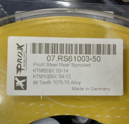 ProX 07.RS61003-50 Steel Rear Sprocket fits 2003-2014 KTM85 2004-2012 105SX - Foto 2 di 2