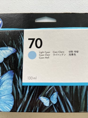 Original HP 70 Light Cyan Tinte 130ml DesignJet L3S81B E1L21B Q6675A Abgelaufen 2017 - Bild 2 von 10