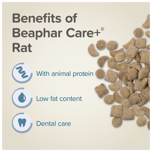 Beaphar Care+ Rat Food 700g 'All-in-One' Complete Hard Pellet Feed for Pet Rats - 第 4/14 張圖片