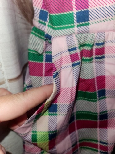 Neu mit Etikett Torrid 2 2x 18 20 rosa & grün kariert Popeline Stufen Rüschen Träger Kleid Midi - Bild 9 von 17