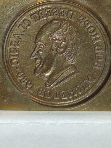 Super Rare Bob Hope Desert Classic Michelob 1980 Coin Press Block Printers Die - Picture 7 of 8