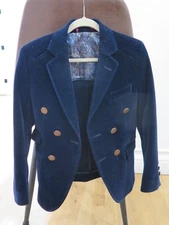 Bergamo Kids by Milano Boys slim 2 piece velvet suit Navy Blue