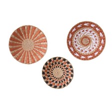 3PCS Boho Wall Basket Decor   Handmade Woven Baskets for Wall Hanging   Rusti...