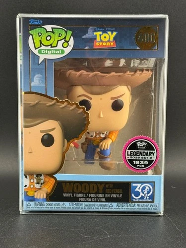Funko Pop Digital Toy Story Woody w/Red Pencil #400 Legendary Vaulted LE 1839
