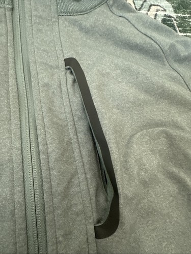 EUC Lululemon Mens Size M Gray Green Long Sleeve Kung Fu Full Zip Jacket - Picture 3 of 7