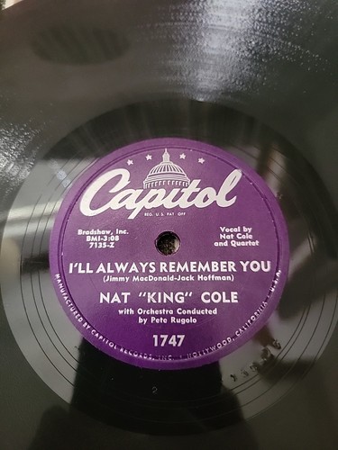 NatKingCole-"Yes Sir..MyBaby & I'll AlwaysRememberYou"-2LP-78RPM-10"-Capitol-VG+ - Picture 7 of 9