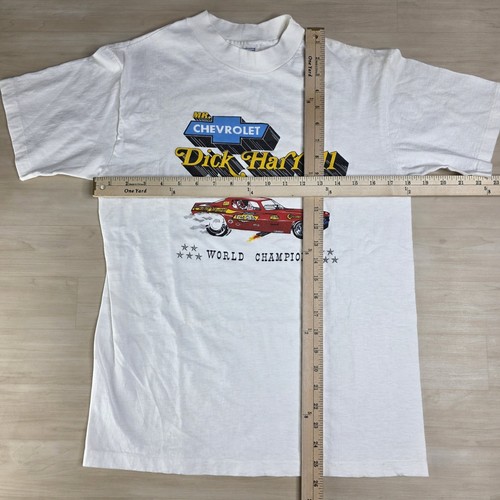 Camisa De Colección Mr. Chevrolet Dick Harrell Campeón del Mundo Coche Hanes Beefy Mediana - Imagen 7 de 8