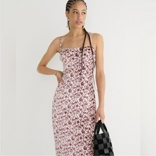 J. Crew Collection Velvet Bustier Midi Dress in Windsor Floral - Size 14