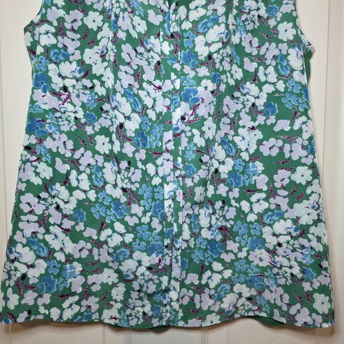 Market & Spruce geblümte grüne ärmellose Bluse Gr. M - Bild 4 von 9