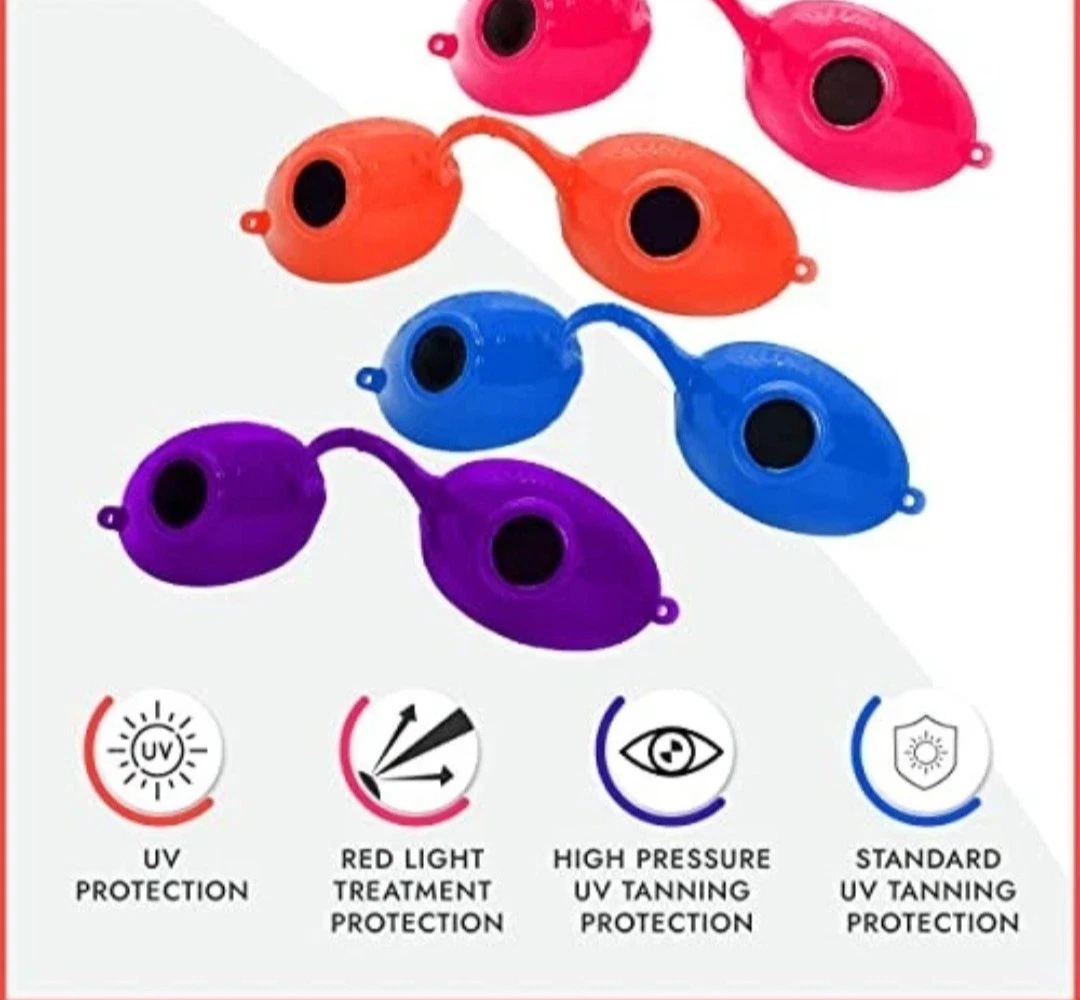 Gafas de cama de bronceado Sunnies protección ocular UV gafas UVA UVB - 1 par nuevas