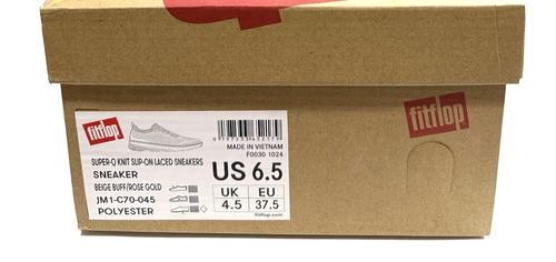 Zapatos FitFlop para mujer talla 6,5 Super-Q tejidos sin cordones zapatillas beige rosa - Imagen 7 de 7