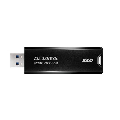Adata SC610 1TB Externe SSD IM Taschenformat, usb 3.2 Gen2 Type-A, Capless Retractab
