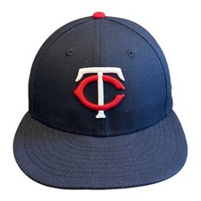 Minnesota Twins MLB New Era 59FIFTY On-field Low Profile Hat Cap 7 1/2 Blue