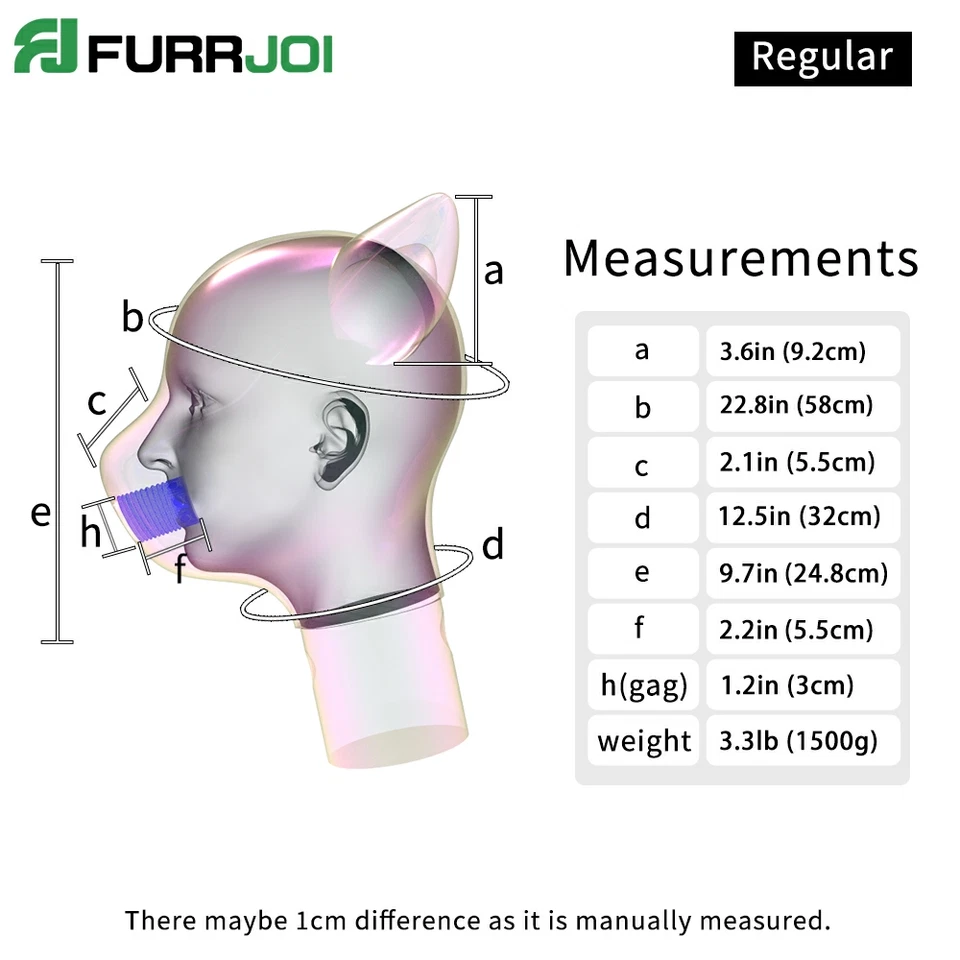 Furrjoi IDO Silicone Realistic Dog Mask Insertable Hole Role Play Hood Pink M - Image 4 of 4