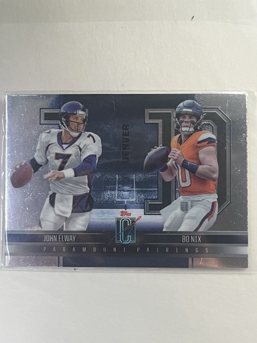 2024 Topps Signature Class Paramount Pairings - John Elway/Bo Nix Rookie #PP-2