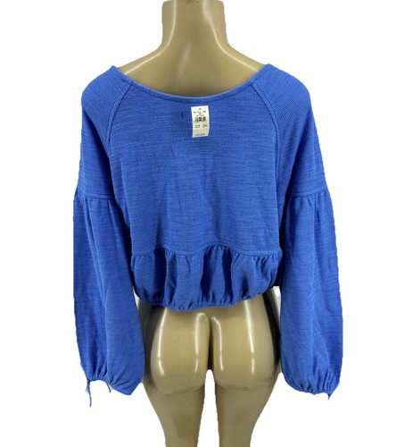 NEU Aerie XS Damen Endless Sommer Cropped Sweatshirt Ballon Bindeärmel AC10 - Bild 3 von 9