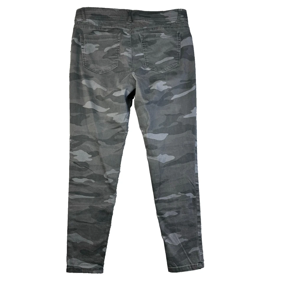 Pantalones de mezclilla Democracy para mujer 12 grises Ab Solution camuflados tiro medio elásticos cremalleras bolsillos Foto 2 de 4