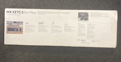 Logitech MX Keys S for Mac Wireless Keyboard Bluetooth USB C Rechargeable SEALED - Picture 2 of 2