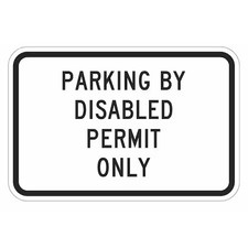 LYLE T1-2132-DG_18x12 Handicap Parking Sign, 18" W, 12" H, English, Aluminum,