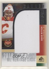 2020 SP Game Used 2019 NHL Heritage Classic Banner Year Relics David Rittich 8tn