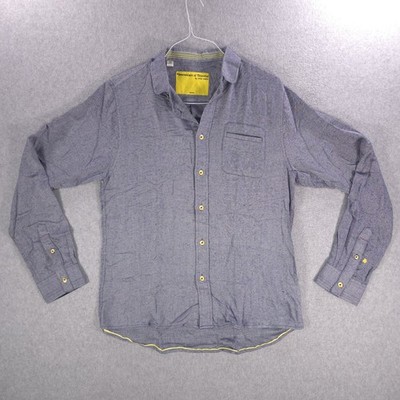 Descendant of Thieves Dres Landro Gray Rayon Limited Casual Shirt Mens Medium