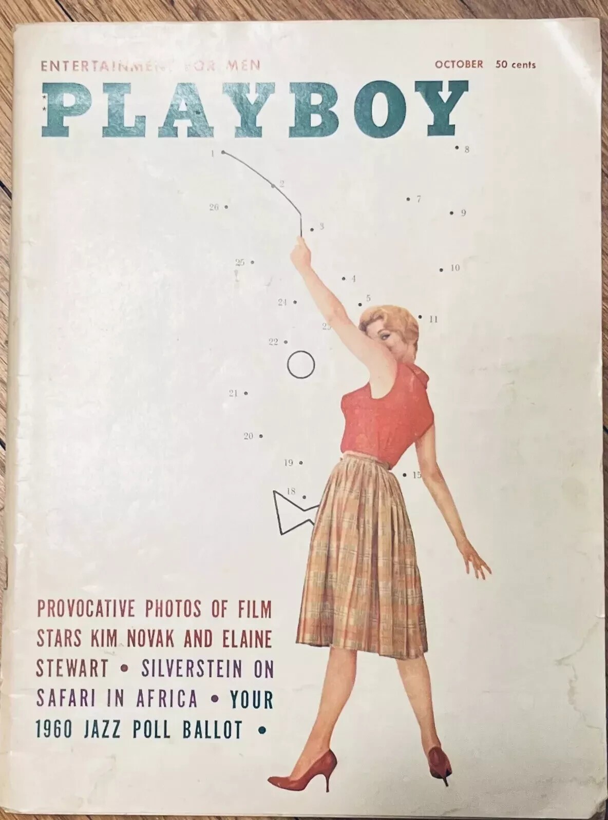 Vintage Playboy Magazine October 1959 With Centerfold vg