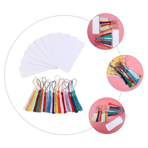 48 PCS Paper Card Gift Tag Student Blank Bookmark Plain Bookmarks - Picture 2 of 12