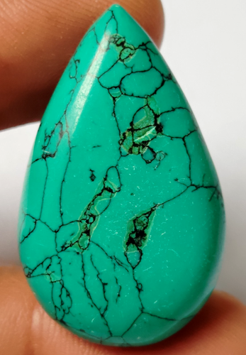 AAA+ 36.45 Ct. Large Natural Turquoise Pear Cabochon Loose Gemstone @Women Gift - Picture 2 of 6